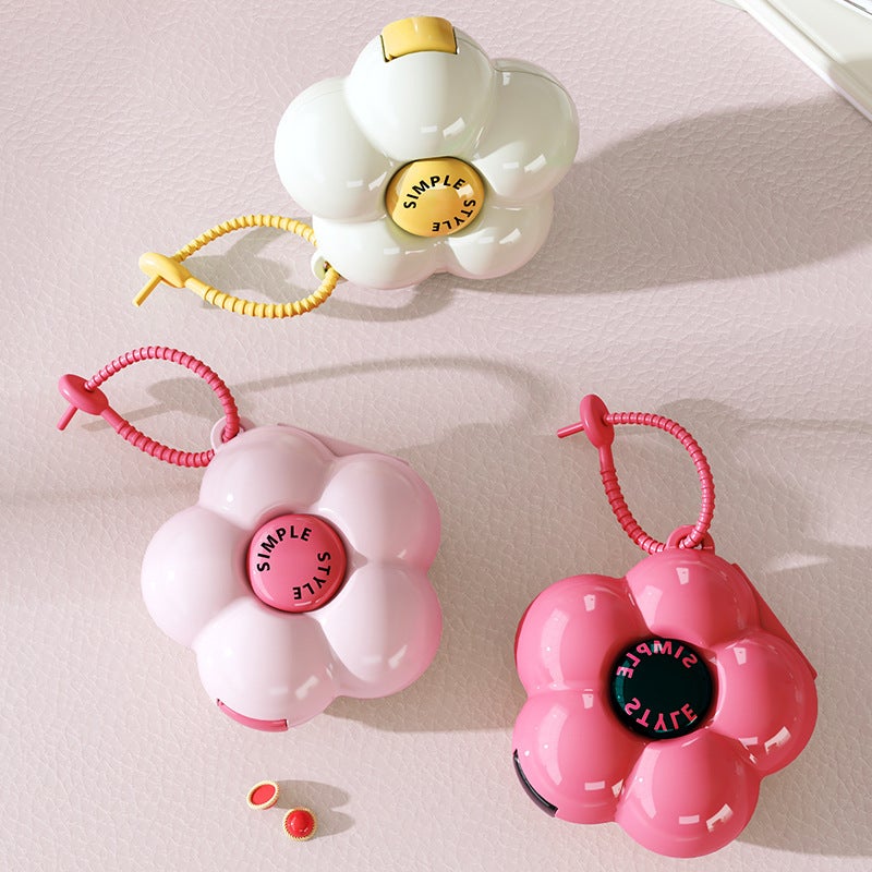 Changze Flower Letters Packet Portable Pill Box Mini Carry-On Travel Pills Pills Jewelry Sealed Storage Box - Image 2